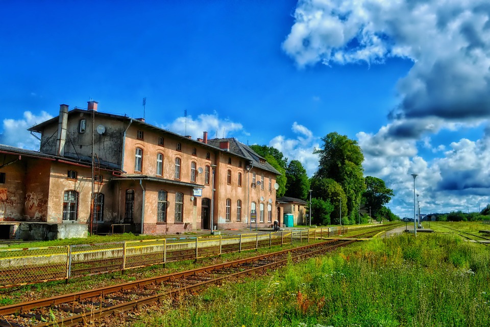 poland, train station, depot